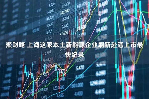 聚财略 上海这家本土新能源企业刷新赴港上市最快纪录