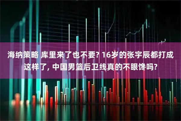 海纳策略 库里来了也不要? 16岁的张宇辰都打成这样了, 中国男篮后卫线真的不眼馋吗?