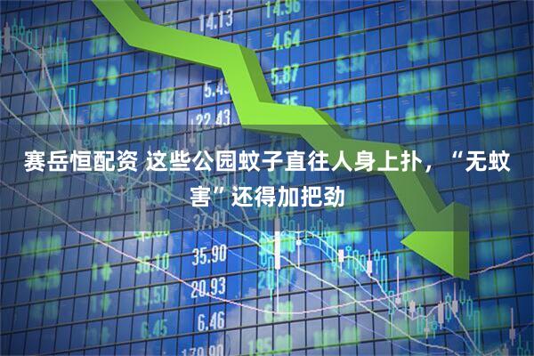 赛岳恒配资 这些公园蚊子直往人身上扑，“无蚊害”还得加把劲